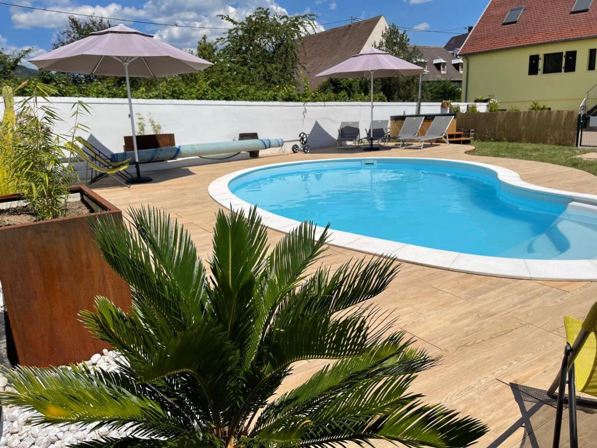 Alsacebnb - Gite 12 Personnes Dans Le Vignoble - Piscine Privee & Spa Ammerschwihr Exterior foto