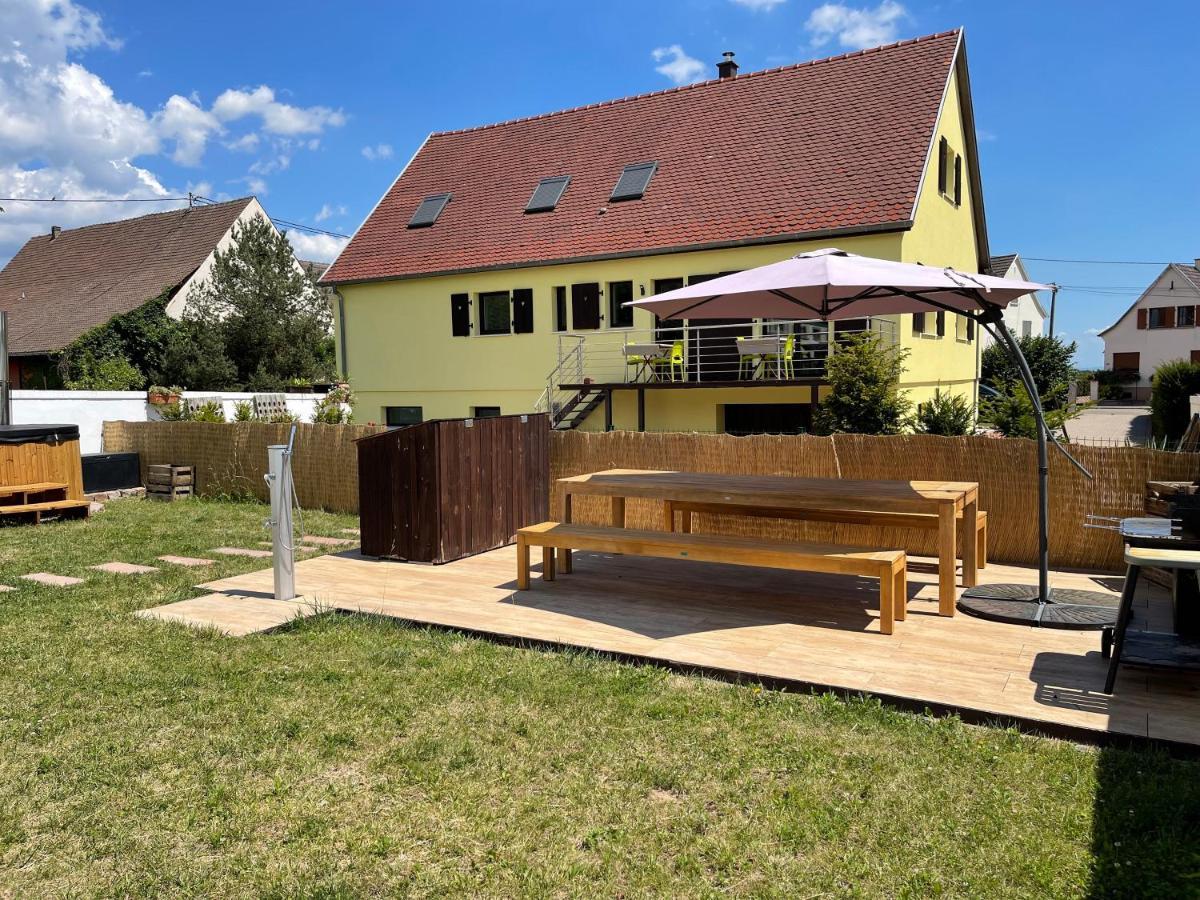 Alsacebnb - Gite 12 Personnes Dans Le Vignoble - Piscine Privee & Spa Ammerschwihr Exterior foto
