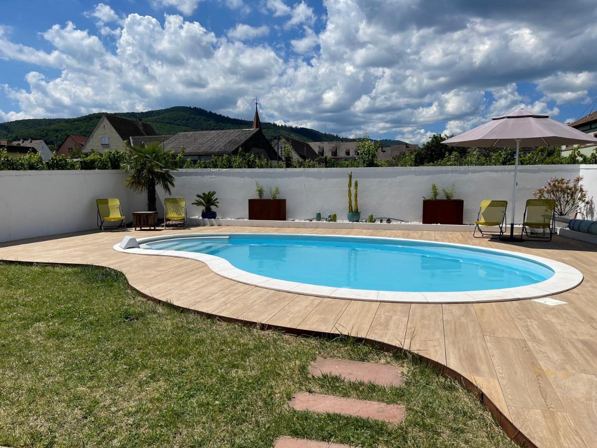 Alsacebnb - Gite 12 Personnes Dans Le Vignoble - Piscine Privee & Spa Ammerschwihr Exterior foto